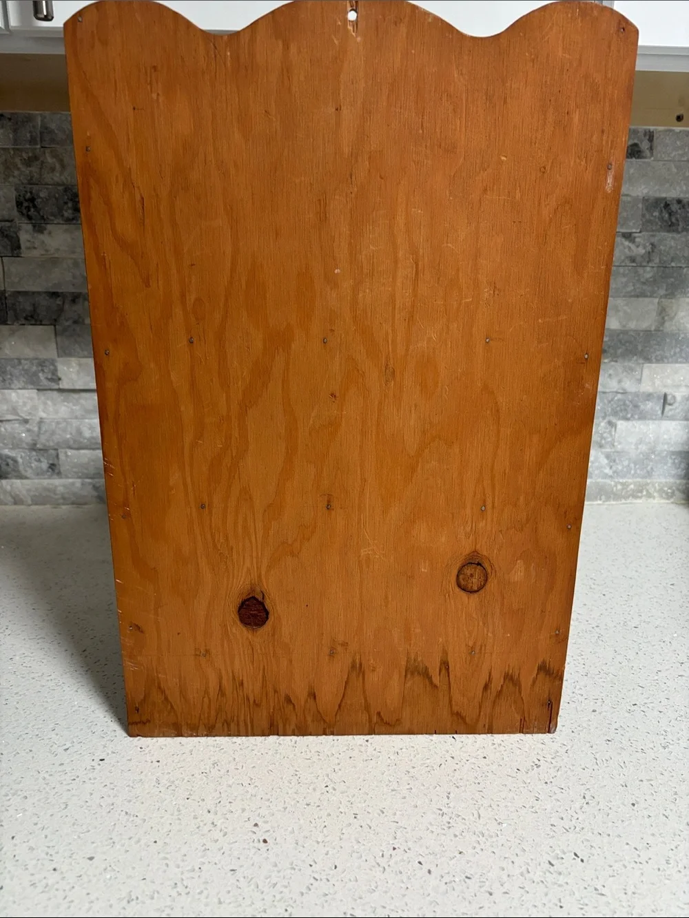 Vintage Wooden 3-Tier Letter Holder Mail Organizer with Red Heart Accents